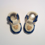 Blue and cream baby sandals