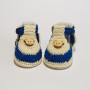 Blue and cream baby sandals