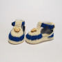 Blue and cream baby sandals