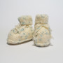Cream and light blue classic baby shoes