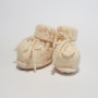 Cream and pink classic baby shoes