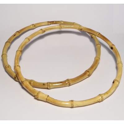 Round bamboo handles (17cm)