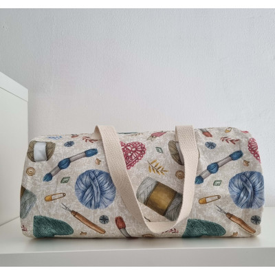 Borsa portalavoro fantasia "gomitoli"