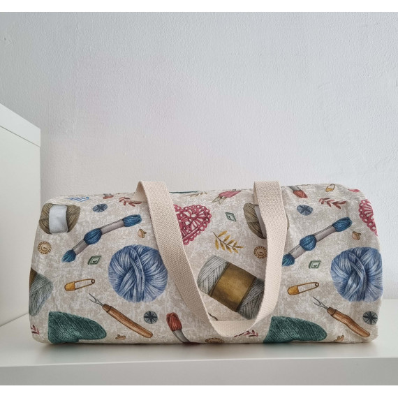 Borsa portalavoro fantasia "gomitoli"