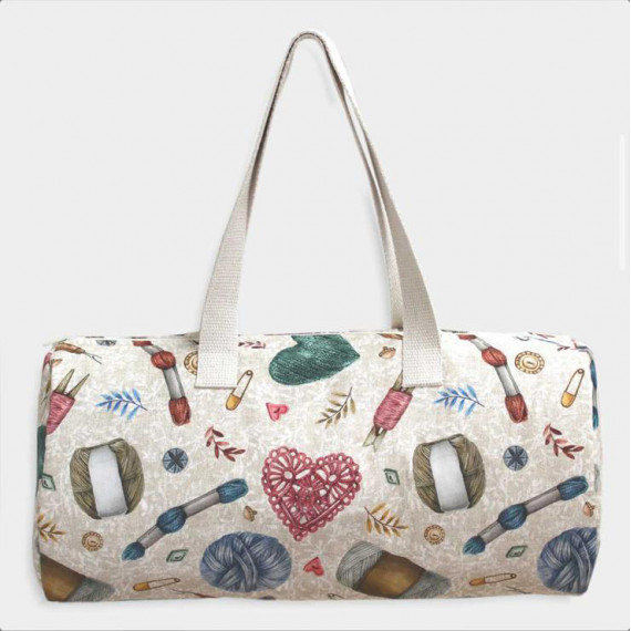 Borsa portalavoro fantasia "gomitoli"