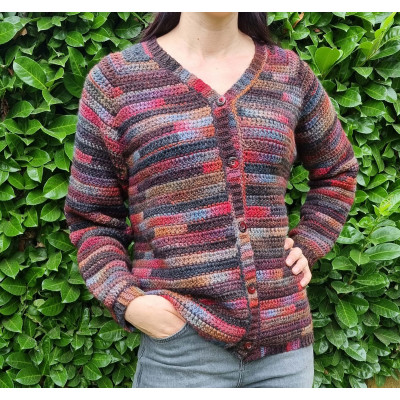 Kit cardigan Alpacolor a uncinetto