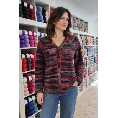 Kit cardigan Alpacolor a uncinetto