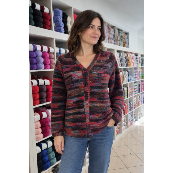 Kit cardigan Alpacolor a uncinetto